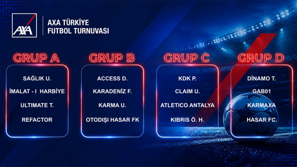 AXA Türkiye Futbol Turnuvası’nda Gruplar Belli Oldu!